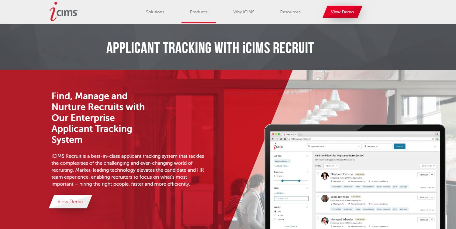 iCIMS interview scheduling software
